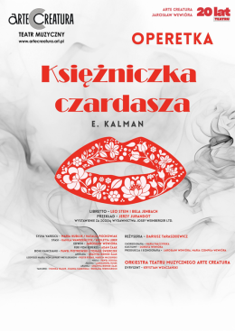 Krynica-Zdrój Wydarzenie Spektakl Księżniczka czardasza - Arte Creatura Teatr Muzyczny